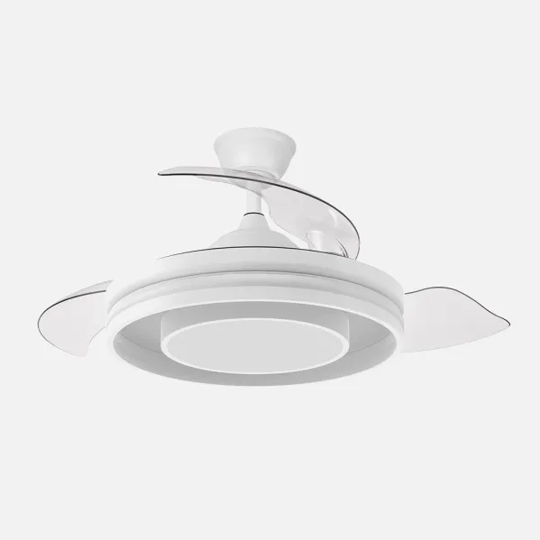 Ventilador Dc Pitufo 57w Blanco 3asp107d 3990lm Rgb  +3000-4500-6500k Reg.intensidad+remoto+memo+temporiz