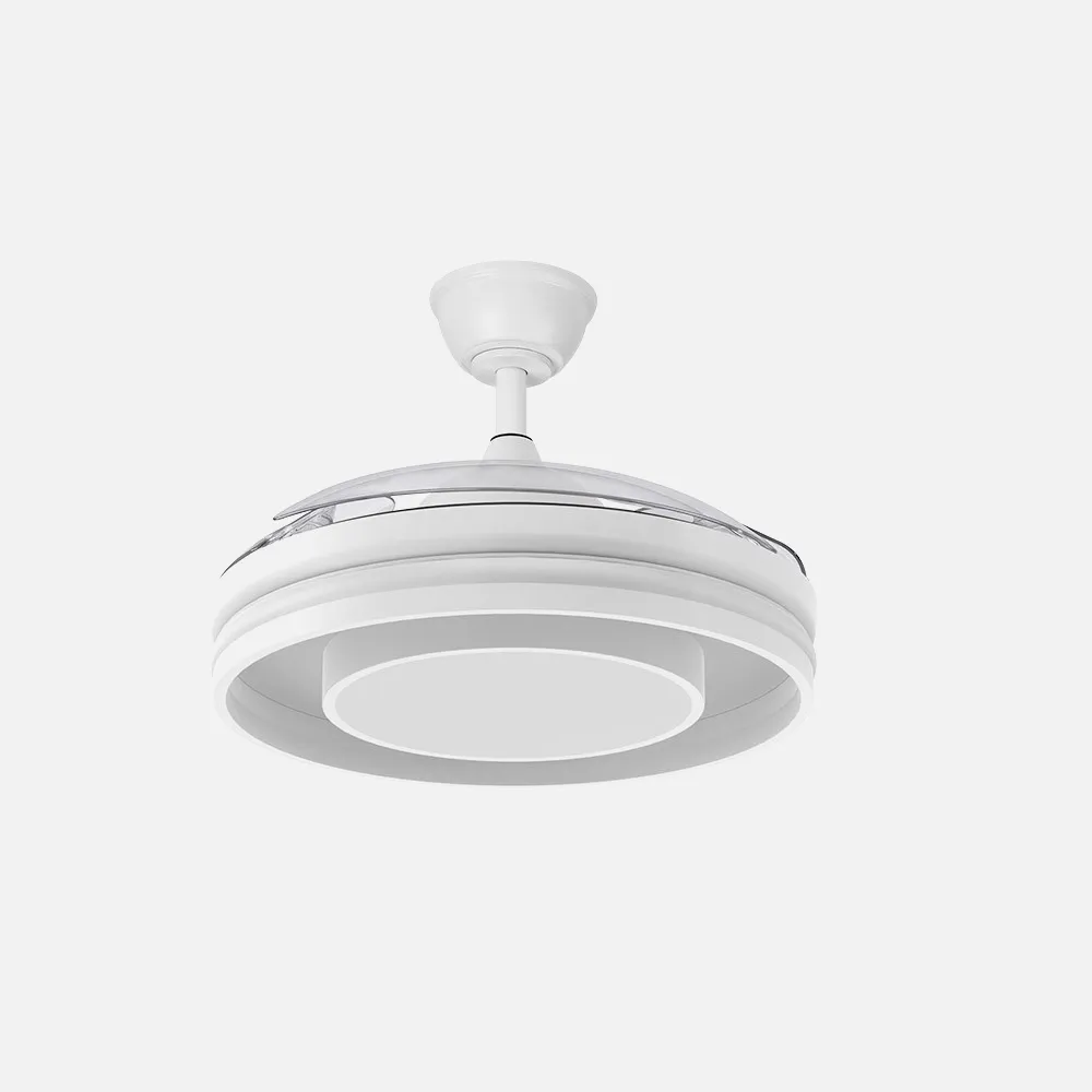 Ventilador Dc Pitufo 57w Blanco 3asp107d 3990lm Rgb  +3000-4500-6500k Reg.intensidad+remoto+memo+temporiz