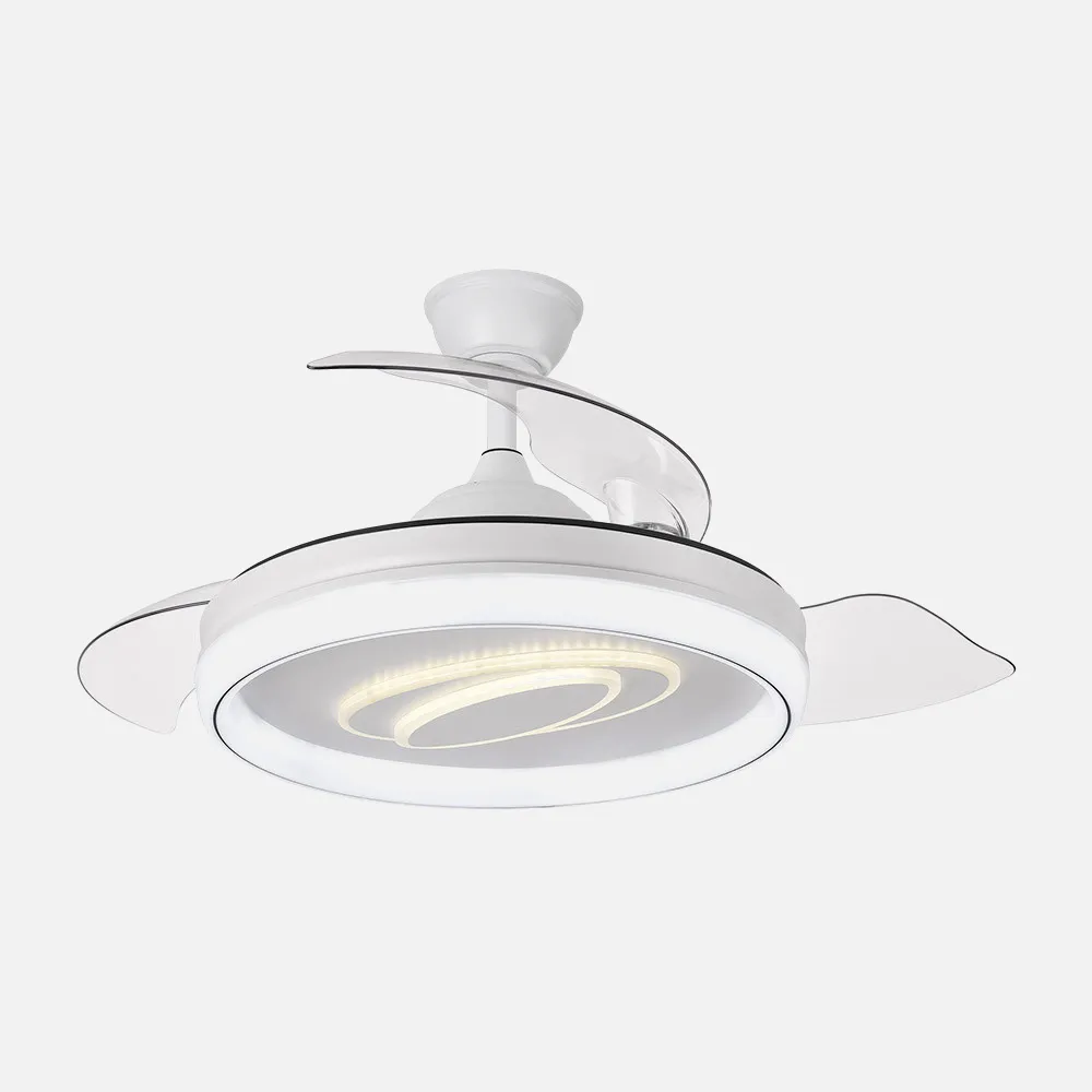 Ventilador Dc Maracana 57w Blanco 3asp.107d 5980lm 3000-4500-6500k Reg.intensidad+remoto+memoria+temporizador