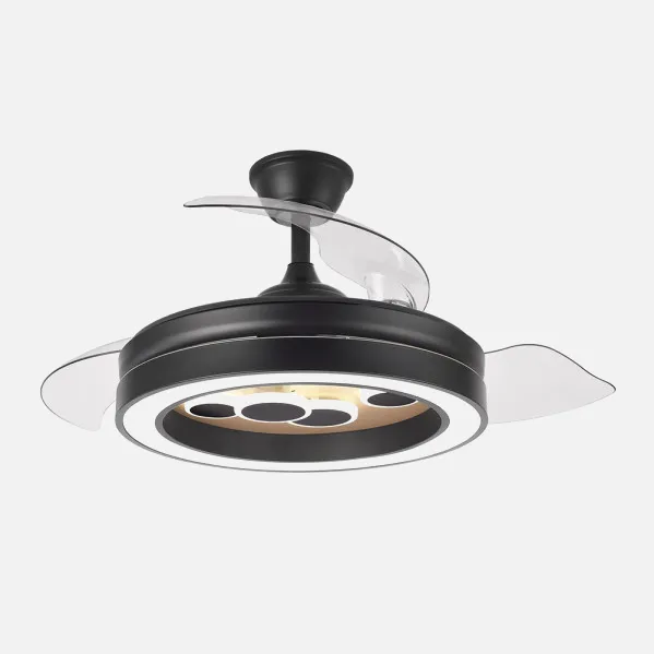 Ventilador Dc Cupido 55w Negro/madera 3asp.107d 4960l 3000-4500-6500k Reg.intensidad+remoto+memoria+temporizador