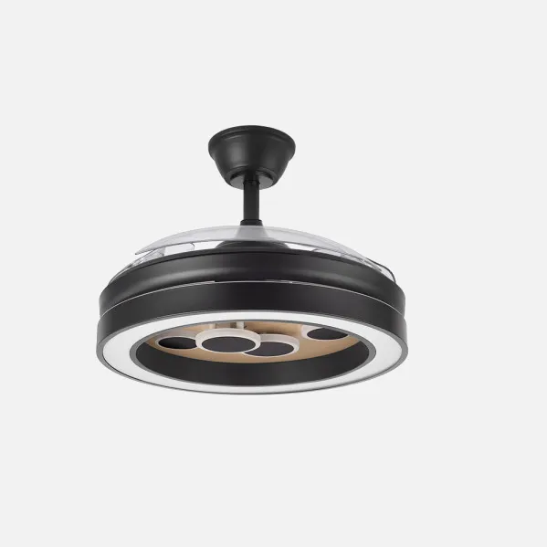 Ventilador Dc Cupido 55w Negro/madera 3asp.107d 4960l 3000-4500-6500k Reg.intensidad+remoto+memoria+temporizador