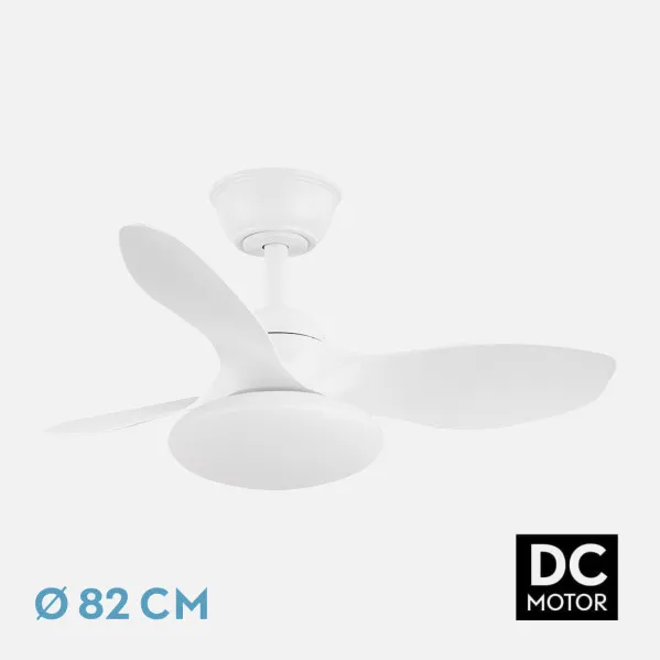 Fan Dc Paramo 36w 2880lm White 3 Sails 82d 3000k,4500k,6000k,remote+tempor+memory