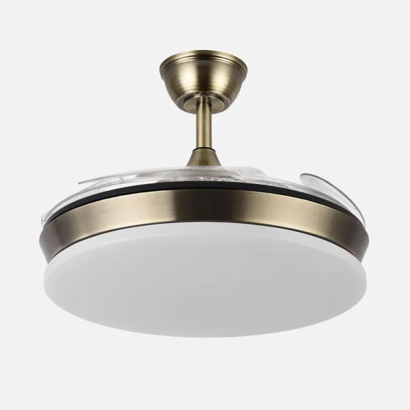 Fan Dc Tridente Mini 59w Leather 4sails Desp. 91d 6980lm Reg.Remote intensity+timer+memory 3000-4000-6000k