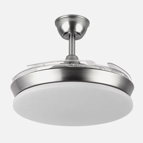 Fan Dc Tridente Mini 59w Nickel 4sails Desp.91d 6980lm Reg.Remote intensity+timer+memory 3000-4000-6000k