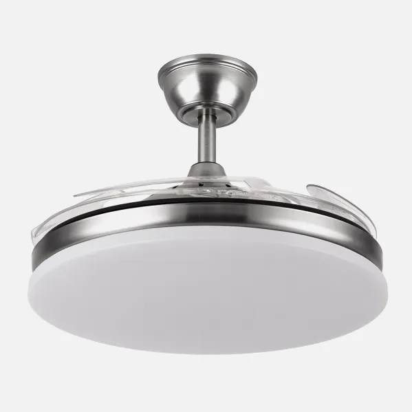 Fan Dc Tridente 59w Nickel 4sails Desp.107d 6980lm Reg.Remote intensity+timer+memory 3000-4000-6000k