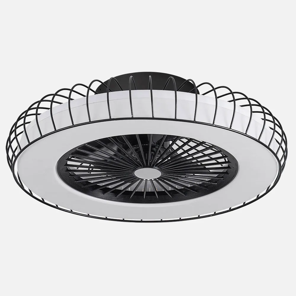 Ventilador DC Tania 72w Blanco/madera Clara 5 Aspas 6 Velocidades 3col Remoto,memoria,reg.Intensidad,temporizador 6120lm 70d