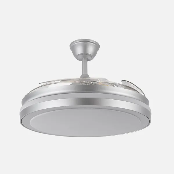 Ventilador Dc Esparta Maxi 80w 10255lm Plata 132d 5asp 3000-4000-6000k Remoto+temporizador+memoria