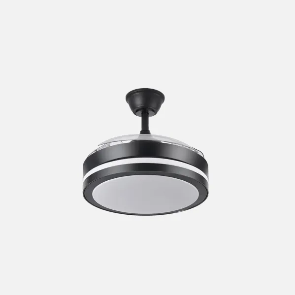 Ventilador Dc Esparta Peque 44w 5182lm Negro 72d 3asp 3000-4000-6000k Remoto+temporizador+memoria