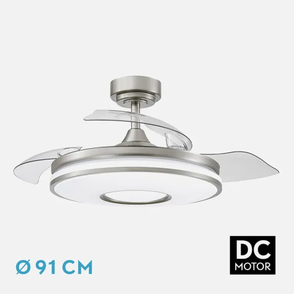 Ventilador Dc Dani 48w 4800lm Niqu 3asp.6vel 91d 3000-4000-6000k Remoto+memoria+tempor 24