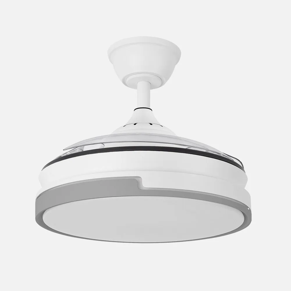 Ventilador Dc Papiro Mini 59w Blan/gris 3asp.91d 6980lm Remot+temporiz+memoria