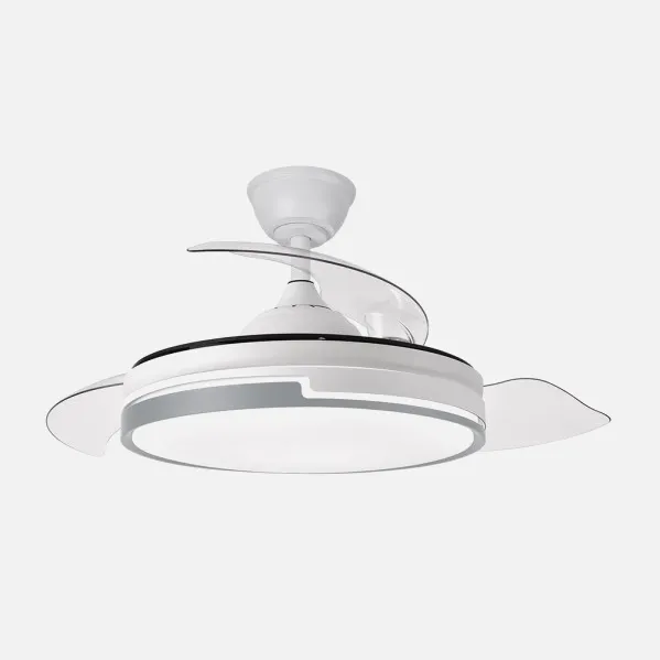 Ventilador Dc Papiro 59w Blan/gris 3asp.107d 6980l 3000-4000-6000k Remot+mem+tempo