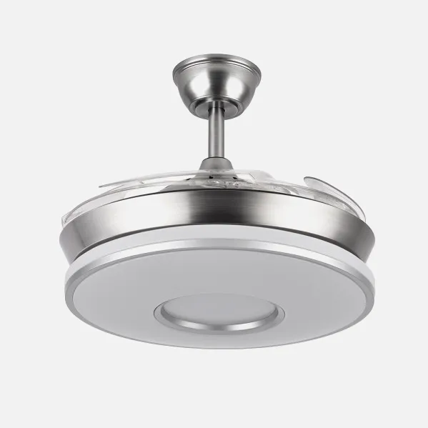 Ventilador Dc Dani 59w 6980lm Niquel 4aspas 6velocidades 91d 3000-4000-6000k Remot+reg.intensidad+memori+tempor 