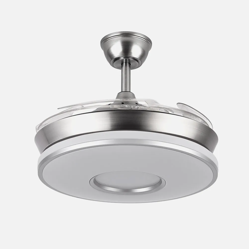 Ventilador Dc Dani 59w 6980lm Niquel 4aspas 6velocidades 91d 3000-4000-6000k Remot+reg.intensidad+memori+tempor 