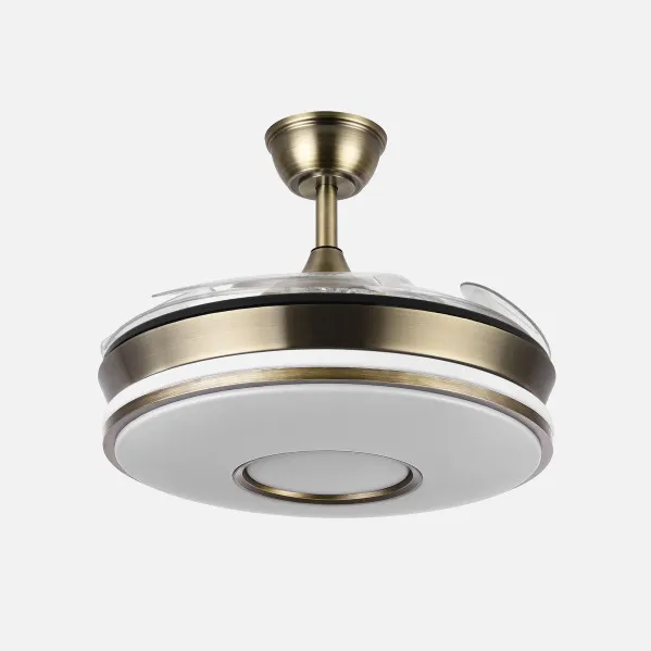 Ventilador Dc Dani 59w 6980lm Cuero 4aspas 6velocidades 91d 3000-4000-6000k Remot+reg.intensidad+memor+temporiz 
