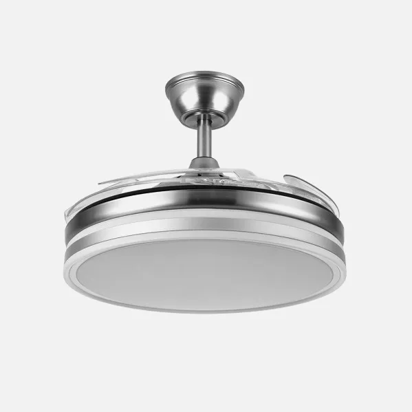Fan Bayomo 59w 6980lm Nickel 4 Blades Desp. 34,5/42x50/107 D.3 Colour. Dc.Remote+Intensity Reg.