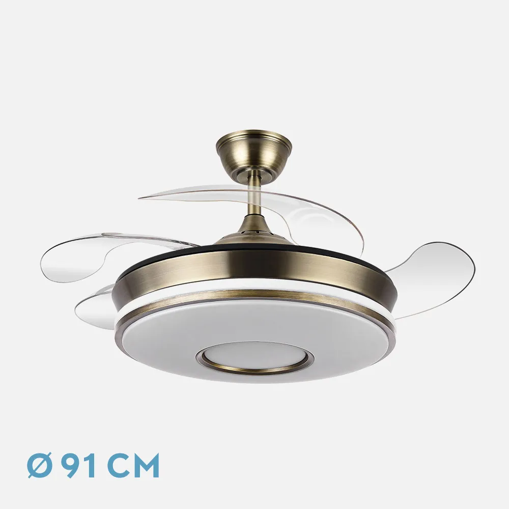 165399014 - Ventilador Dc Dani 59w 6980lm Cuero 4aspas 6velocidades 91d 3000-4000-6000k Remot+reg.intensidad+memor+temporiz 