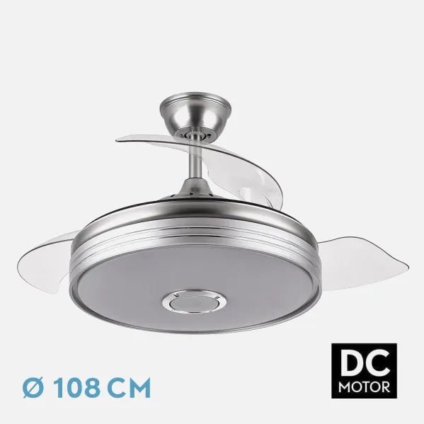 Ventilador Dc Matanuska 72w 6120lm Niq Bluethooth  32/47x55/108d.3 Aspas Desp.6 Vel.3 Color.