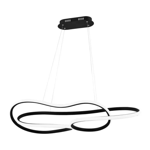 Colgante Bagdag Negro 60w 4000k Regx103x38cm 5100lm C/remoto, Reg.intensidad Y Memoria