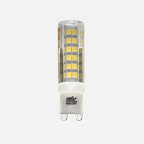 Bombilla G9 6w 6000k Abrila 600lm  6x1,5x1,5 Cm
