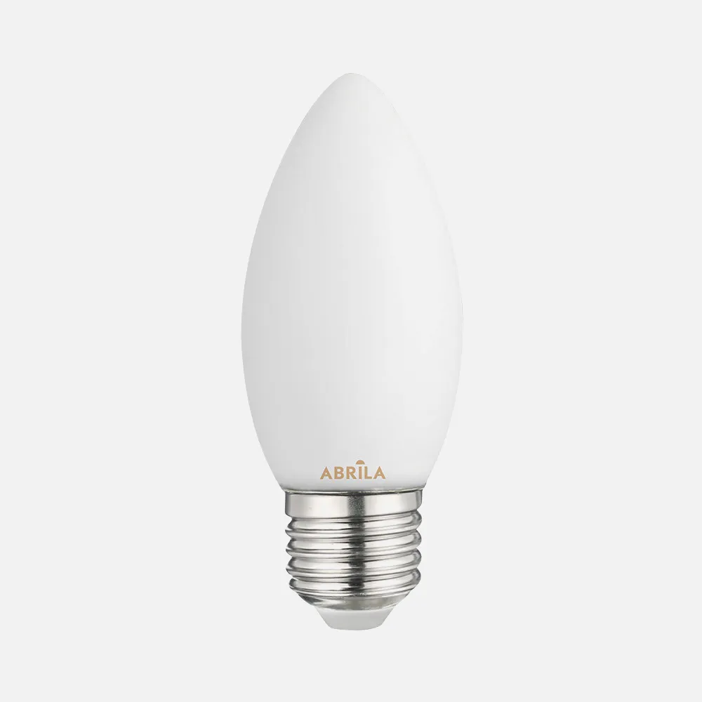 Bombilla Vela Filam.opal 6w 6000k Abrila E27  540lm 9,7x3,5x3,5cm