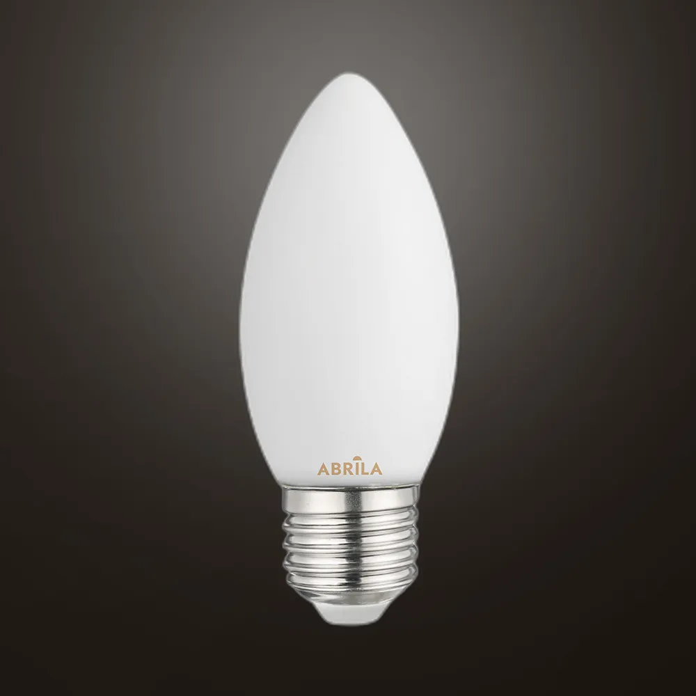 Bombilla Vela Filam.opal 6w 6000k Abrila E27  540lm 9,7x3,5x3,5cm