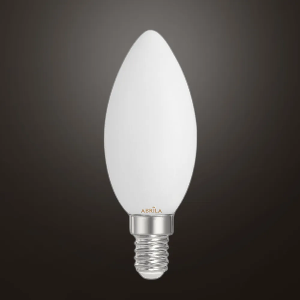 Bombilla Vela Filam.opal 4w 6000k Abrila E14  360lm 9,7x3,5x3,5cm
