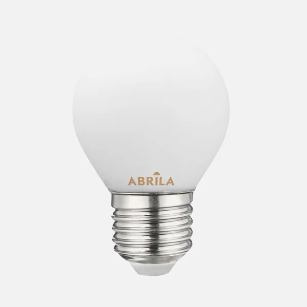 Bombilla Esferica Filam.opal 4w 6000k Abrila E27  360lm  7,2x4,5x4,5 Cm