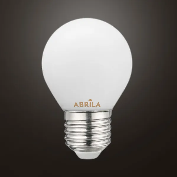 Bulb Spherical Filam.opal 4w 6000k Abrila E27  360lm  7,2x4,5x4,5 Cm