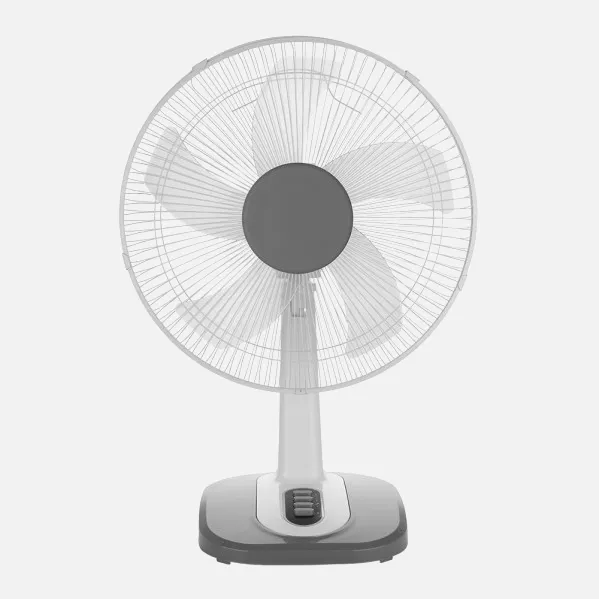 Ventilador Sobremesa Arroyo Pequeño Blanco/gris 3vel40w 5 Aspas Oscilante Y Rotatorio 55x34x26cm