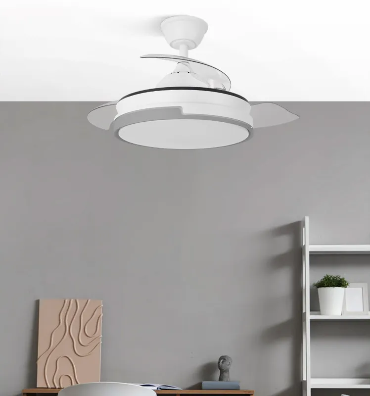Ventilador Dc Papiro 59w Blan/gris 3asp.107d 6980l 3000-4000-6000k Remot+mem+tempo