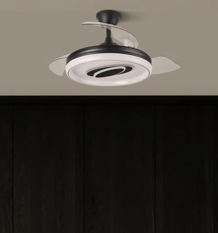 Ventilador Dc Maracana 57w Negro 3asp.107d 5980lm 3000-4500-6500k Reg.intensidad+remoto+memoria+temporizador
