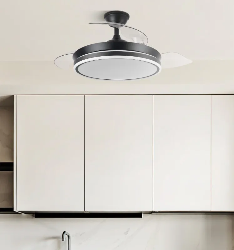 Ventilador Bayomo 72w 6120lm Negro 3 Aspas Desp. 32/47x49/108d.3 Color.motor Dc.remoto