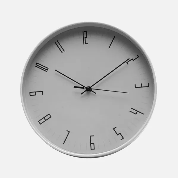 Reloj De Pared Lemur Gris 30d Mov.continuo