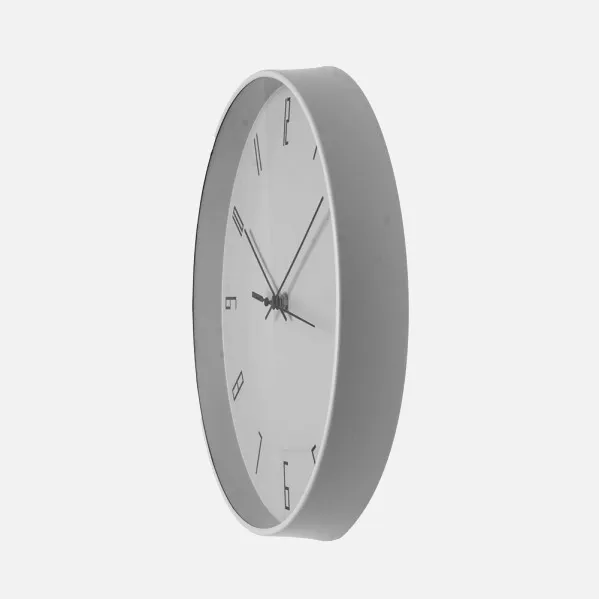 Reloj De Pared Lemur Gris 30d Mov.continuo