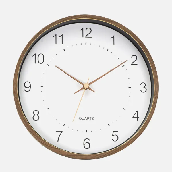Wall Clock Monquey Dark Wood/White 35d Cont. Movement