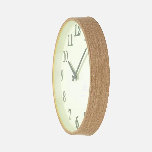 Wall Clock Lisbon Wood/Vanilla 30d Cont. Movement