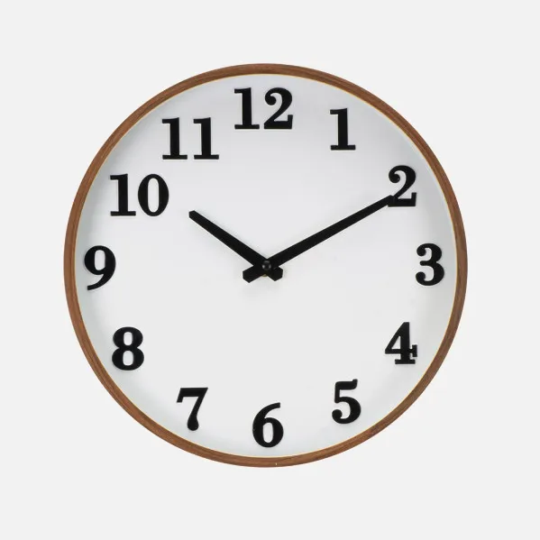 Wall Clock Lisbon Dark Wood/White 30d Cont. Movement