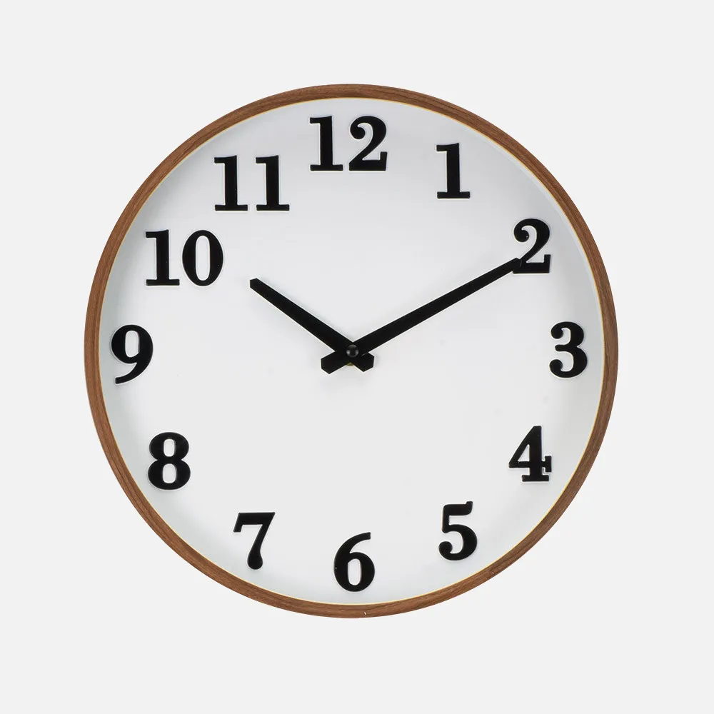 Reloj De Pared Lisbon Madera Osc/blan 30d Mov.cont