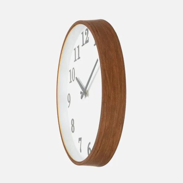 Wall Clock Lisbon Dark Wood/White 30d Cont. Movement