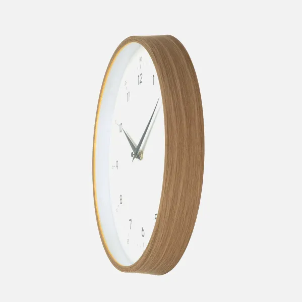Wall Clock Ricoti Wood/White 30d Cont. Movement