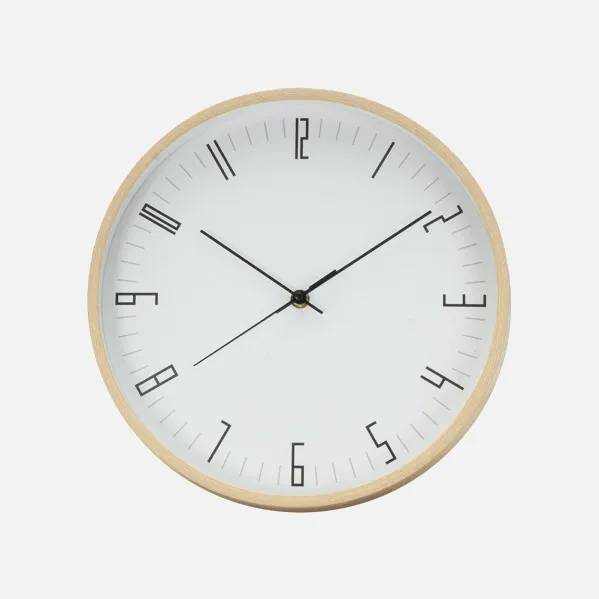 Wall Clock Spider Wood/White 30d Cont. Movement