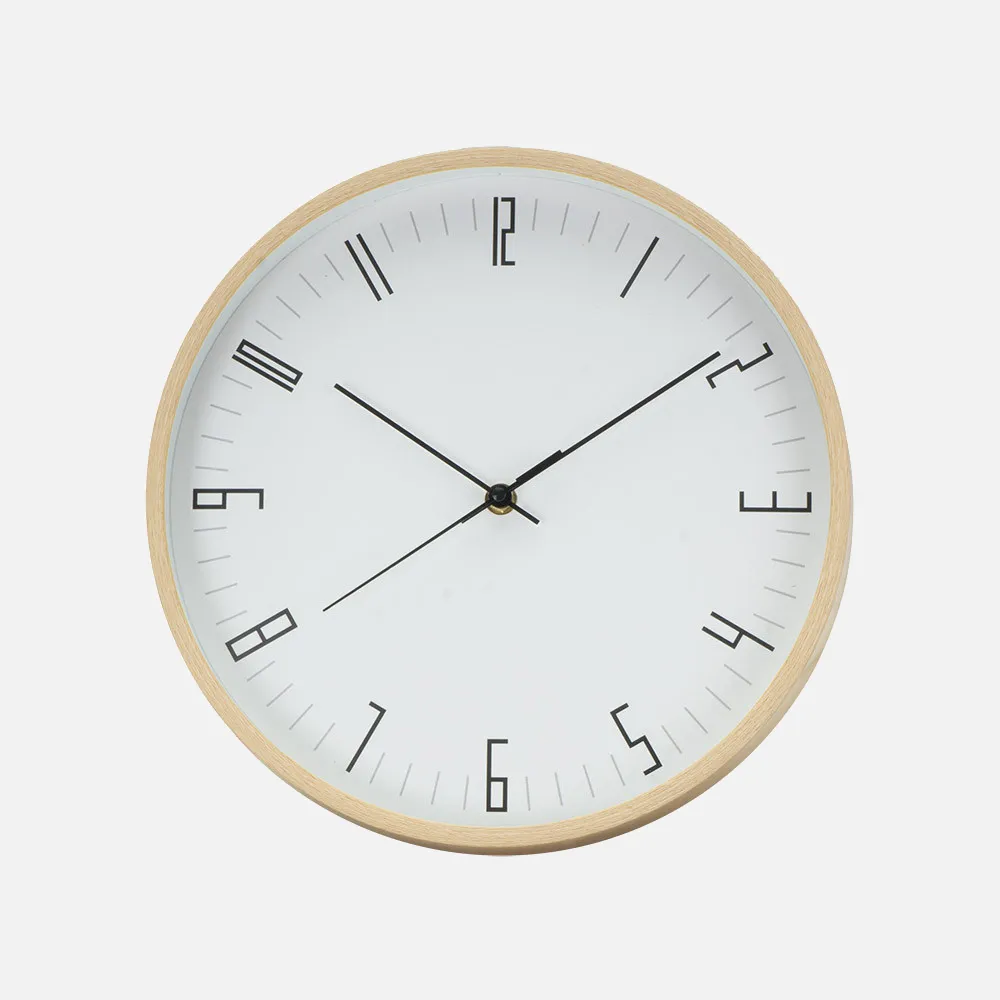 Reloj De Pared Spider Madera/blan 30d Mov.continuo