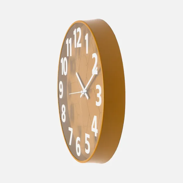 Reloj De Pared Mouse Amarillo 30d Mov.continuo