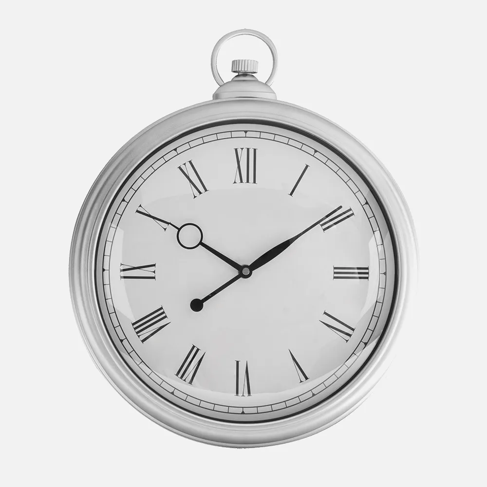192210010 - Wall Clock Epoca Silver 41x35x5 Cm Cont. Movement