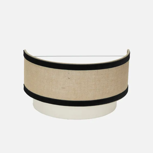 Aplique Cornalina 1xe27 Beis/negro  17,5x30x16cm