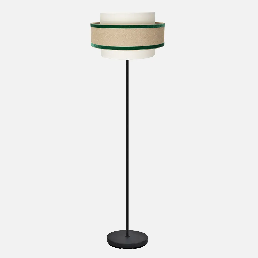 Pie Salon Cornalina 1xe27 Beis/verde  166x40x40cm
