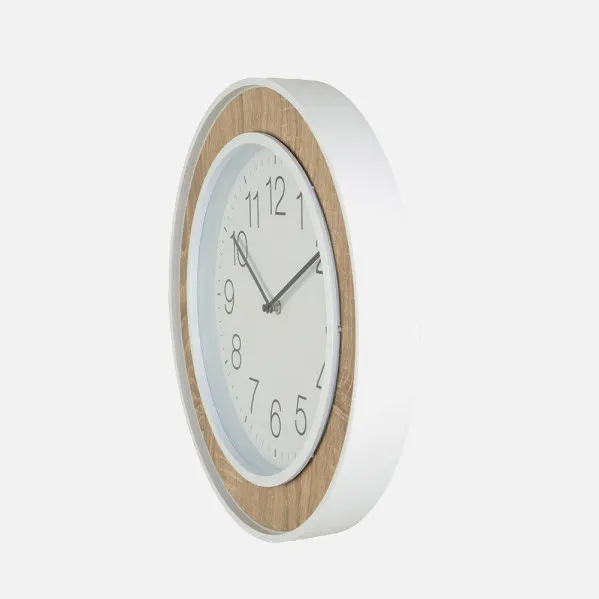 Reloj De Pared Ojen Haya/blanco 41x41x5 Cm Movimiento Continuo