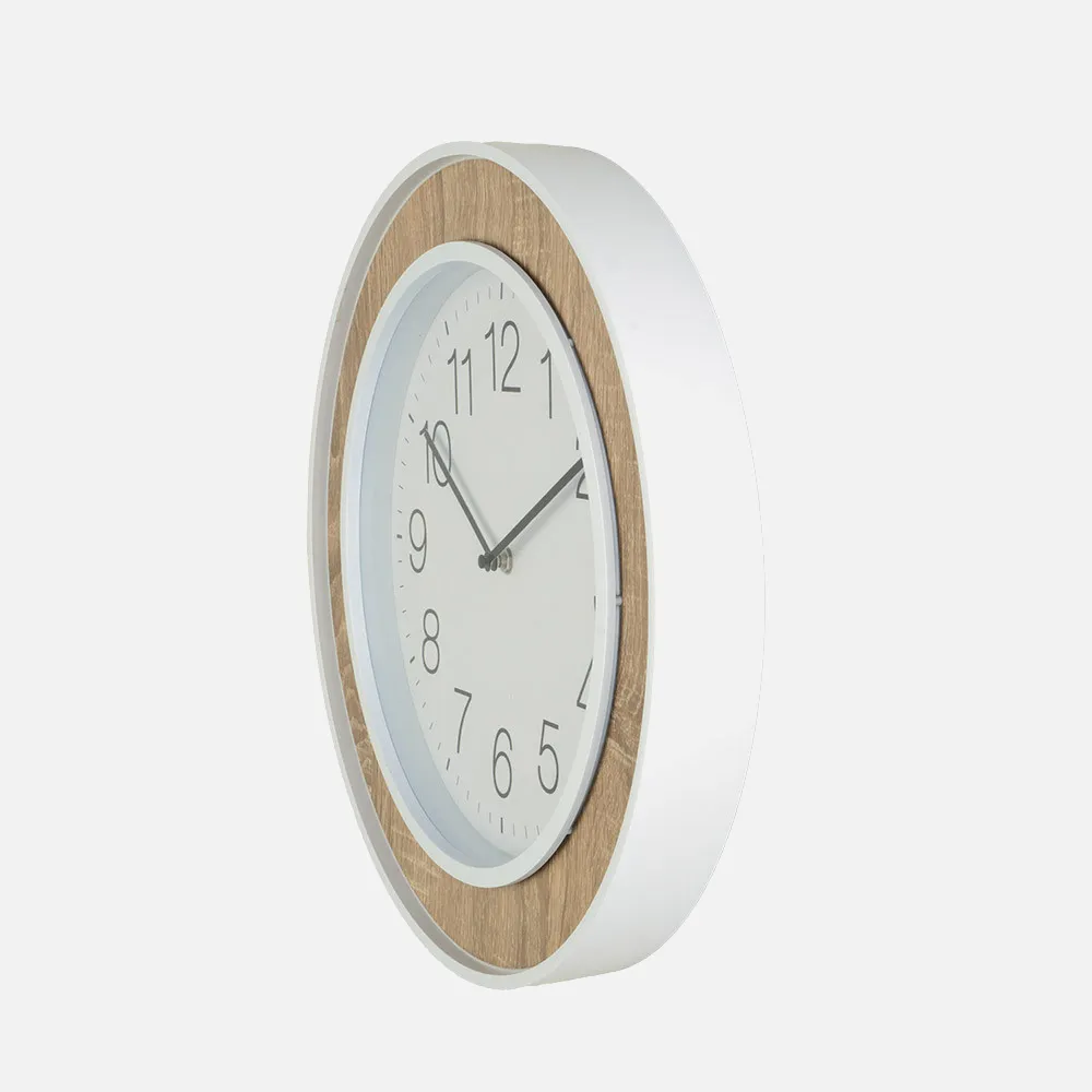 Reloj De Pared Ojen Haya/blanco 41x41x5 Cm Movimiento Continuo