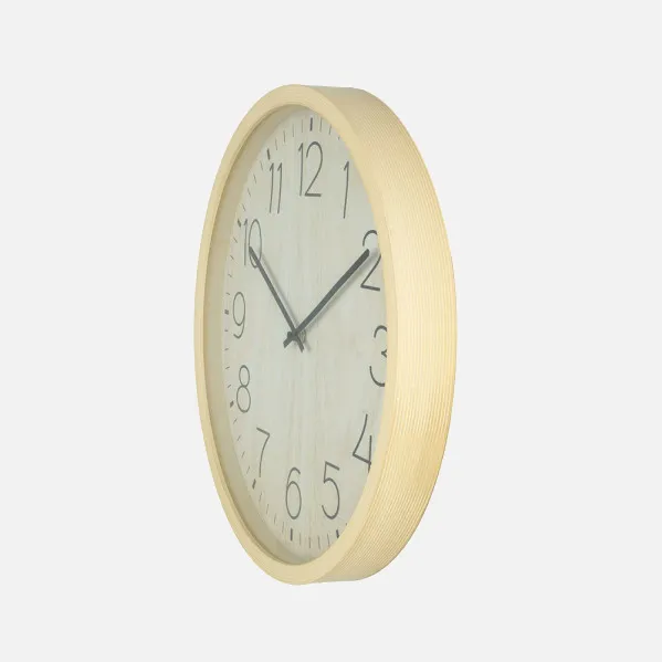 Wall Clock Padron Beech 41x41x5 Cm Continuous Movement