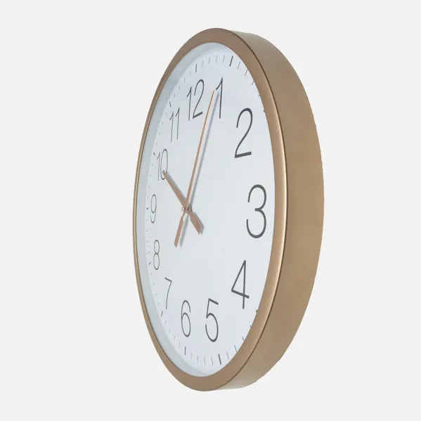 Reloj De Pared Turon Cobre/blanco 55x55x5 Cm Movimiento Continuo